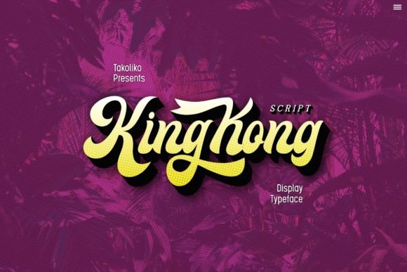Kingkong: A Retro and Groovy Script Display Font