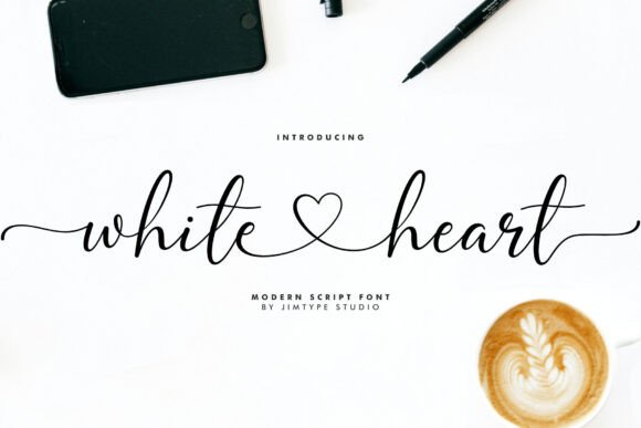 White Heart: A Modern Handwritten Script for Elegant Design